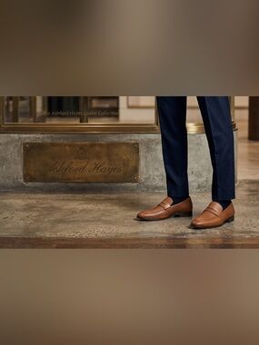 Authentic Ashford Hayes men’s designer loafers sz 9.5